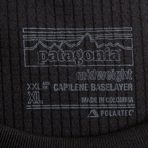 Patagonia Midweight Capilene Long Sleeve Baselayer Polartec Black Men's size XL - Picture 5 of 7